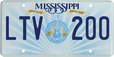 MS license plate LTV200