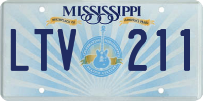 MS license plate LTV211