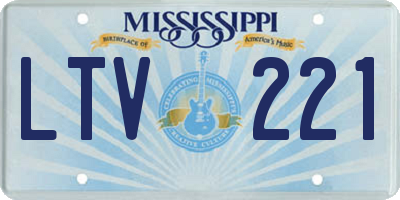 MS license plate LTV221