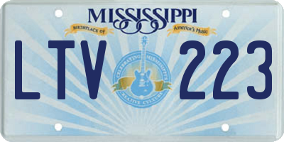 MS license plate LTV223