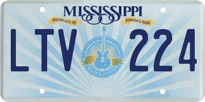 MS license plate LTV224