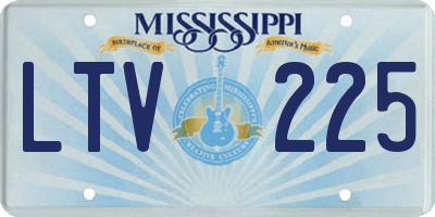 MS license plate LTV225