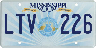 MS license plate LTV226
