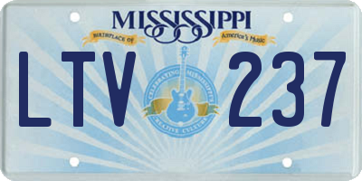 MS license plate LTV237