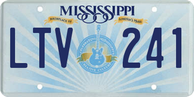 MS license plate LTV241
