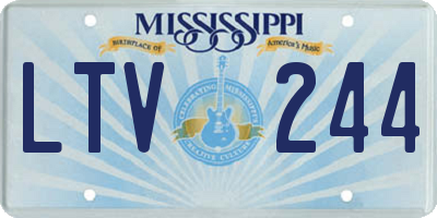 MS license plate LTV244