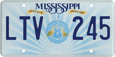 MS license plate LTV245