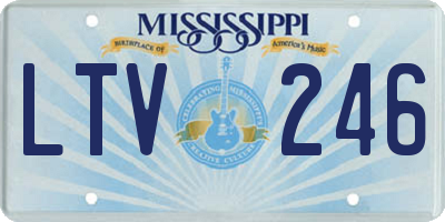 MS license plate LTV246