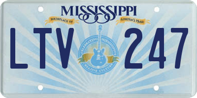 MS license plate LTV247