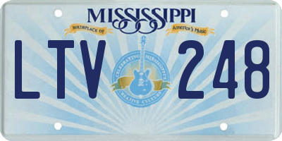 MS license plate LTV248