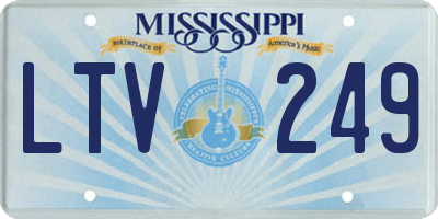 MS license plate LTV249