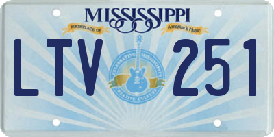 MS license plate LTV251