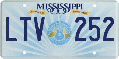 MS license plate LTV252