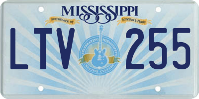 MS license plate LTV255