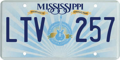 MS license plate LTV257