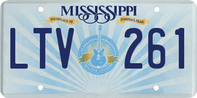 MS license plate LTV261