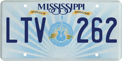 MS license plate LTV262