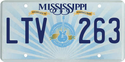 MS license plate LTV263