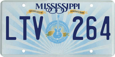 MS license plate LTV264
