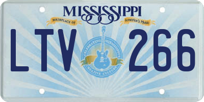 MS license plate LTV266