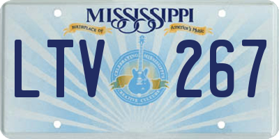 MS license plate LTV267