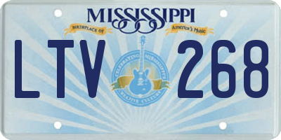 MS license plate LTV268