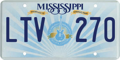 MS license plate LTV270