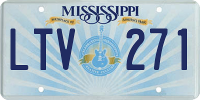 MS license plate LTV271