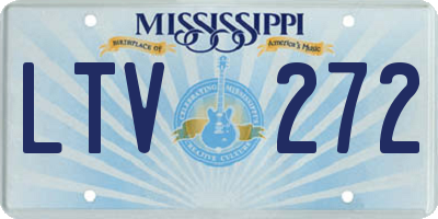 MS license plate LTV272