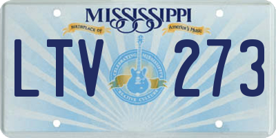 MS license plate LTV273