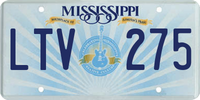 MS license plate LTV275