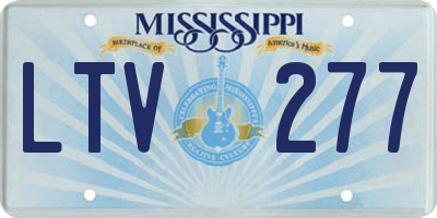 MS license plate LTV277