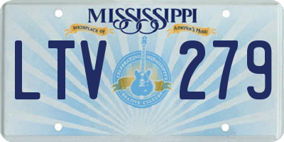 MS license plate LTV279