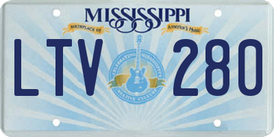 MS license plate LTV280