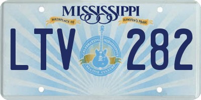 MS license plate LTV282