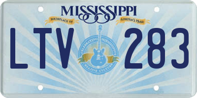 MS license plate LTV283
