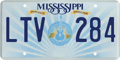MS license plate LTV284