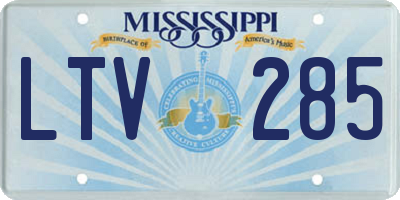 MS license plate LTV285