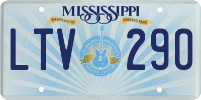 MS license plate LTV290