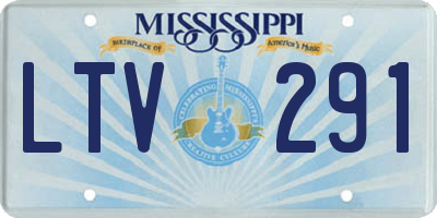 MS license plate LTV291
