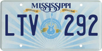 MS license plate LTV292