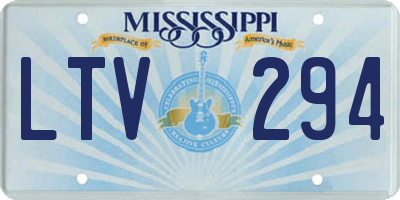 MS license plate LTV294