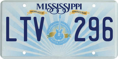 MS license plate LTV296