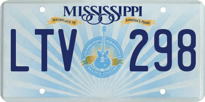 MS license plate LTV298