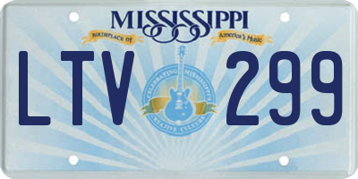 MS license plate LTV299