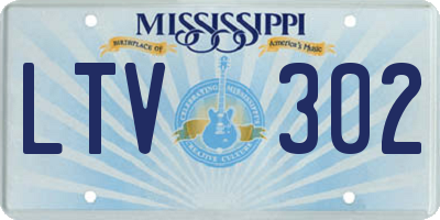 MS license plate LTV302