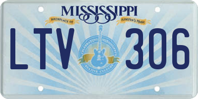MS license plate LTV306