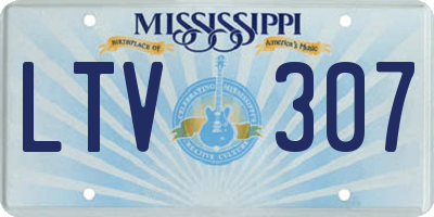MS license plate LTV307