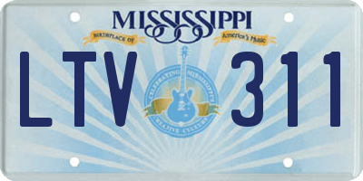 MS license plate LTV311