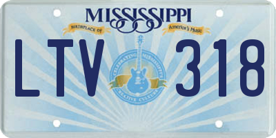 MS license plate LTV318